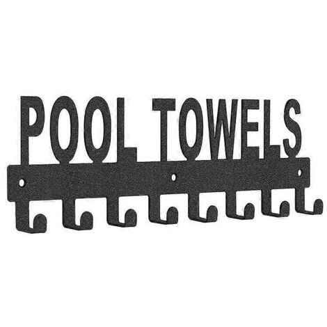 Porte-serviettes mural extérieur pour piscine, crochets pour serviettes de bain, support pour serviettes de piscine-AquaForge