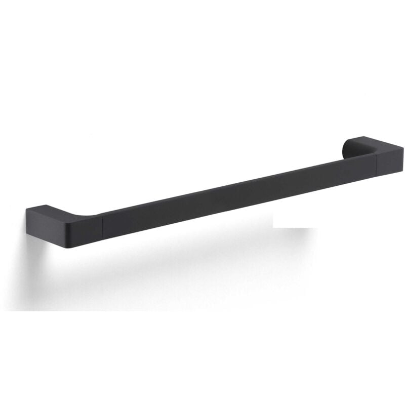 Kiamami Valentina - Porte-Serviettes Mural Moderne Avec Barre Cm 45 En Laiton Noir Mat Palazzo