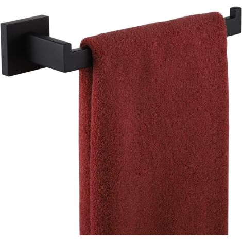 Porte-serviettes mural noir en acier inoxydable, modèle élégant, référence B3003BK.