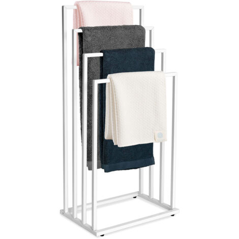 Porte-serviettes Neli à 4 bras, blanc