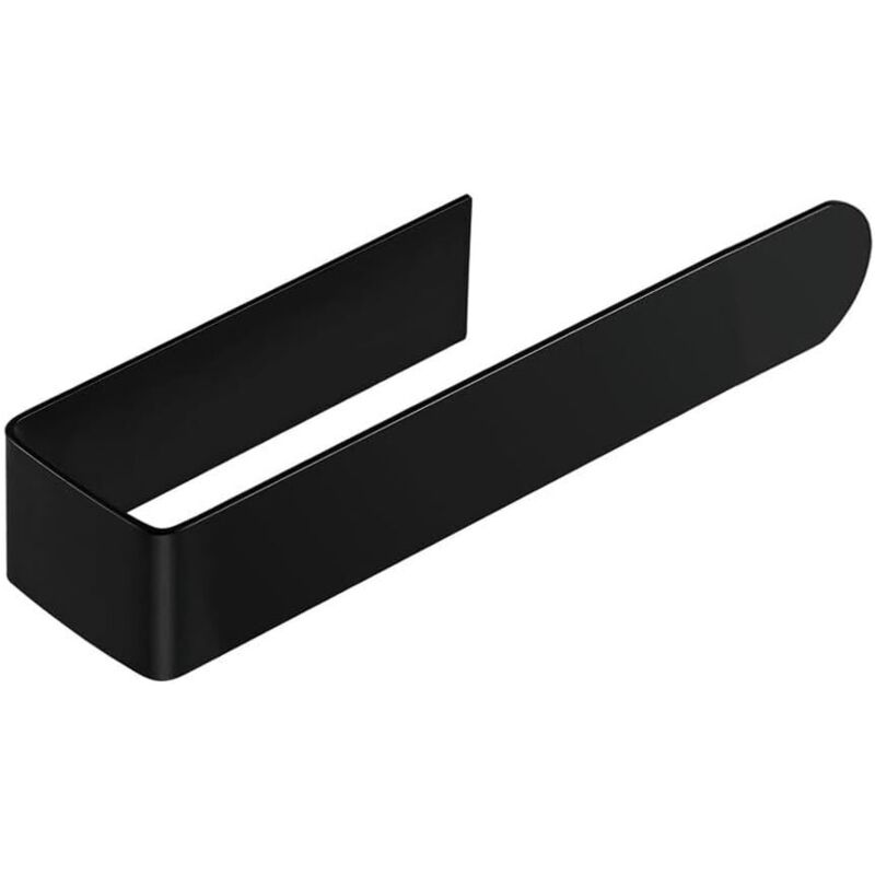Porte-serviettes noir autocollant pour salle de bain, support mural pour accrocher des serviettes, du papier toilette, des gants de toilette