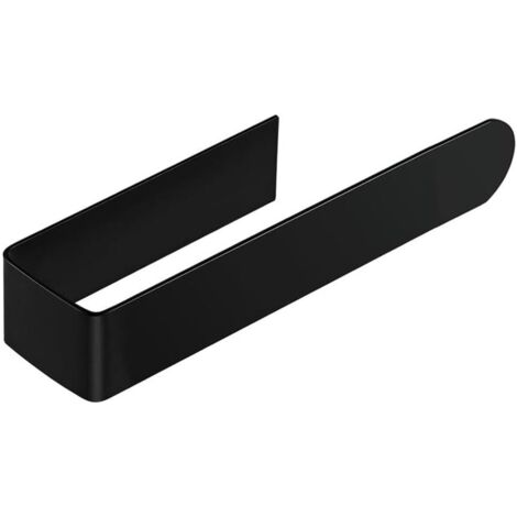 Porte-serviettes noir autocollant pour salle de bain, support mural pour accrocher des serviettes, du papier toilette, des gants de toilette