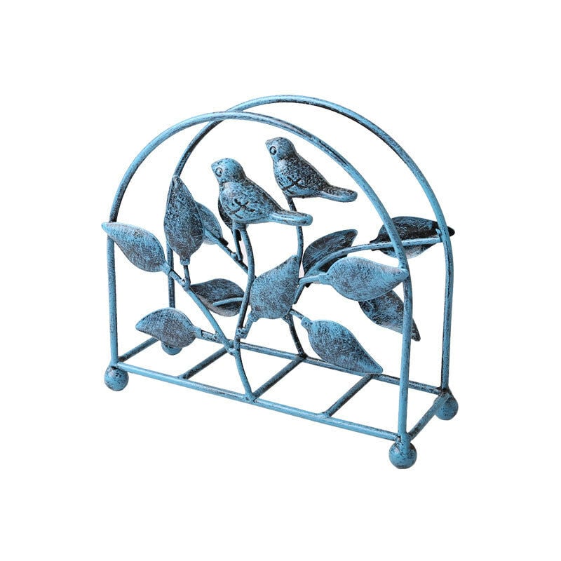 Ensoleille - Porte-serviettes nordique en fer forgé, porte-serviettes oiseau debout, pour table, café, cuisine, bureau, intérieur, extérieur