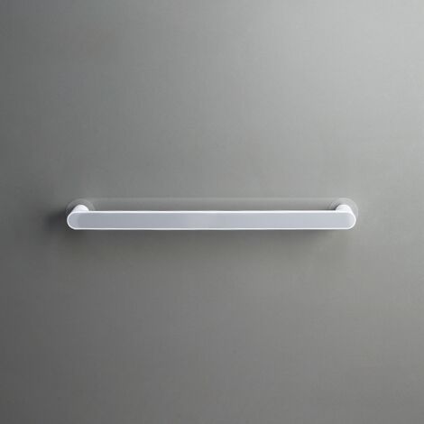 Porte-serviettes nordique gris long, sans perçage, fixation par ventouse, étagère à serviettes de bain, rangement simple et créatif à une seule barre, sans perçage