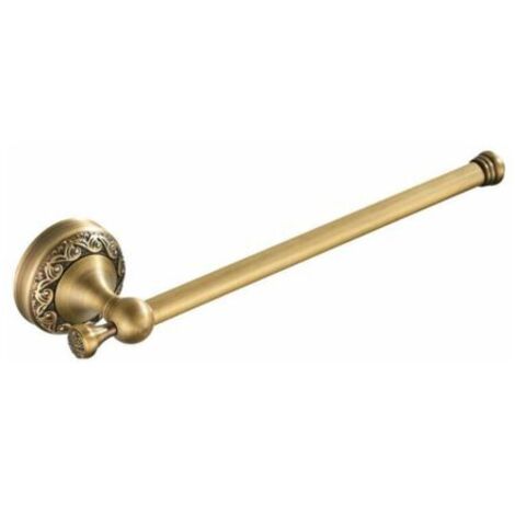 Porte-serviettes Nouveau porte-serviettes rétro en cuivre gaufré pour toilettes de salle de bain (F8331 Barre simple courte antique)