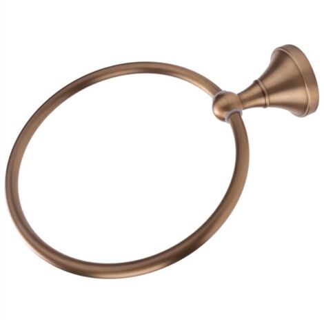 Porte-serviettes rond en laiton doré antique pour salle de bain, porte-serviettes et accessoires de rangement pour la cuisine-AquaForge