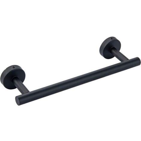 Porte-Serviettes Salle de Bain Barre 40cm Porte Serviette en Acier INOX SUS304 Perçage Mural avec Vis pour Salle de Bain Cuisine Lavabo,Noir