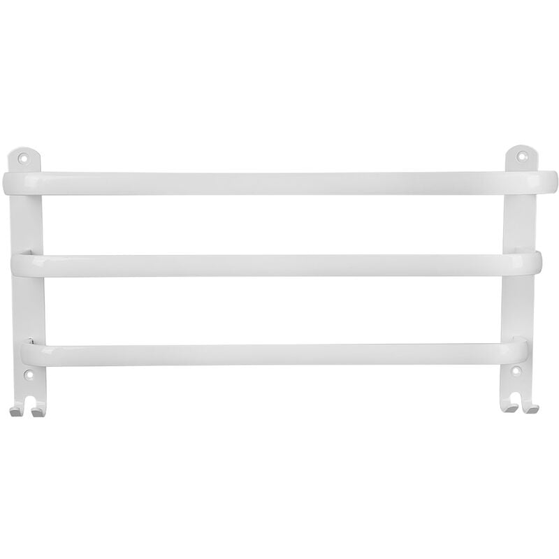 Haloyo - Porte Serviettes Salle de Bains, Barres Porte Serviettes Mural Adhesif pour Douche et Cuisine, Étanche Barres Porte avec Crochet Blanc