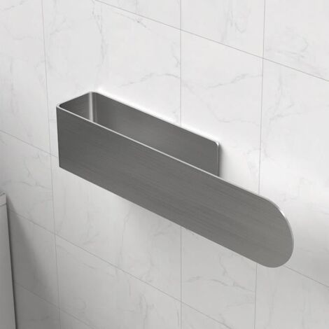 Porte-serviettes sans perçage en acier inoxydable à coller pour salle de bain et cuisine, 23 cm