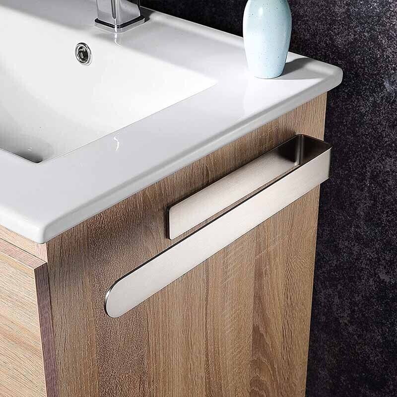 Abcrital - Porte-Serviettes Sans Perçage Porte-Serviettes De Salle De Bain Anneau Porte-Serviettes En Acier Inoxydable Brossé Auto-Adhésif 37Cm