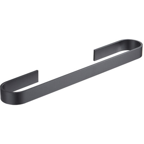 Porte-serviettes Space en aluminium, adapté à la salle de bain et à la cuisine, gain de place, 35 cm (noir)