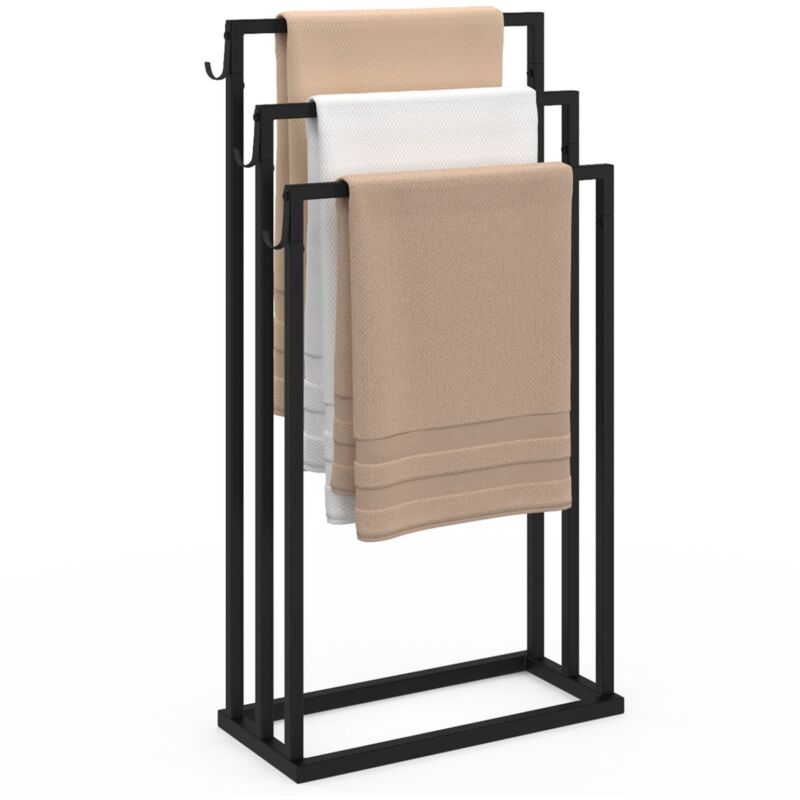 Porte serviettes design industriel en métal noir