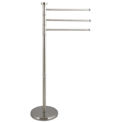 Porte serviettes sur pieds à 3 branches gris - MSV
