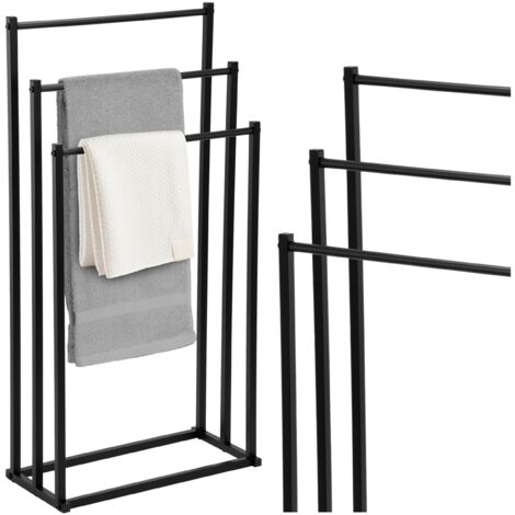 Porte-serviettes TORMES à 3 bras, noir
