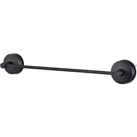 Porte Serviettes Ventouse Noir pour Salle de Bain 42,8 CM, 17'' Support Serviette Mural Inox Ventouse Porte Torchon Cuisine Barres Porte-Serviettes Douche Sans Perçage Repose Serviette Ventouse