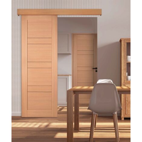 Porte seule 1 Panneau CASSIOPEIA bois chêne européen 2040 x 730