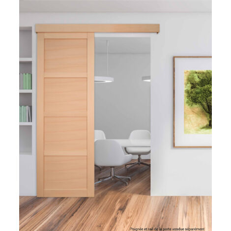 Porte seule 4 Panneaux NOVA2 bois hêtre  2040 x 830