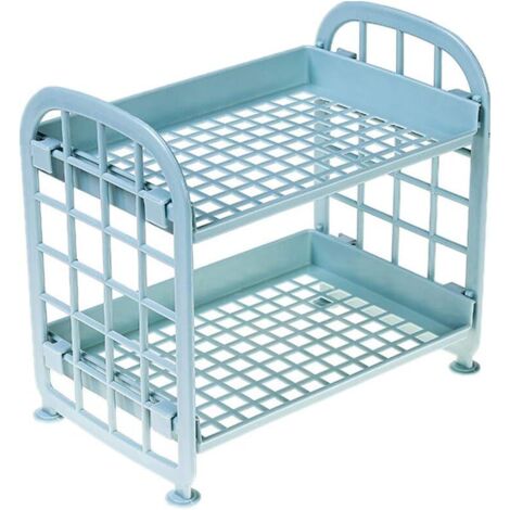 Porte shampoing Douche rangements Salle de Bain Douche Caddy autoportant Douche Plateau Porte-Serviettes de Bain Coin Douche Caddy Blue