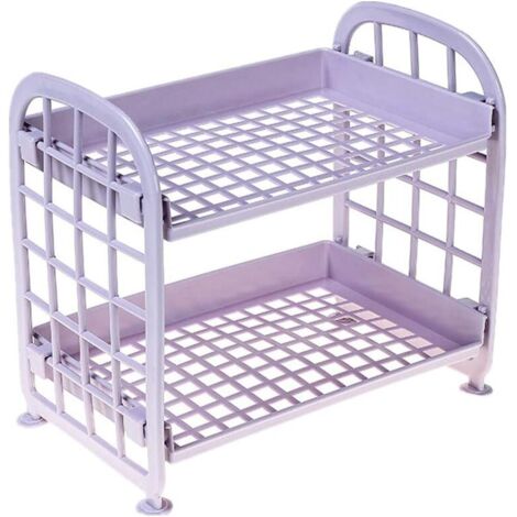 Porte shampoing Douche rangements Salle de Bain Douche Caddy autoportant Douche Plateau Porte-Serviettes de Bain Coin Douche Caddy Purple