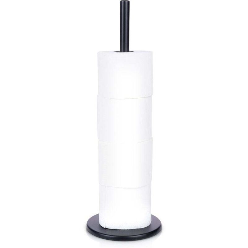 Porte rouleau de papier toilette noir elegant en acier inoxydable