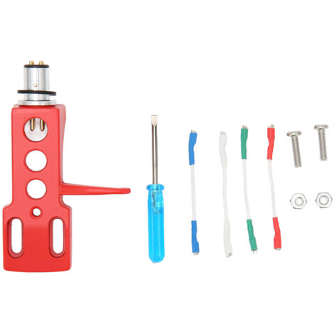 Porte-stylet Vinyl en Alliage d'Aluminium avec 4 Fils de Connexion pour Cartouche Phonographe