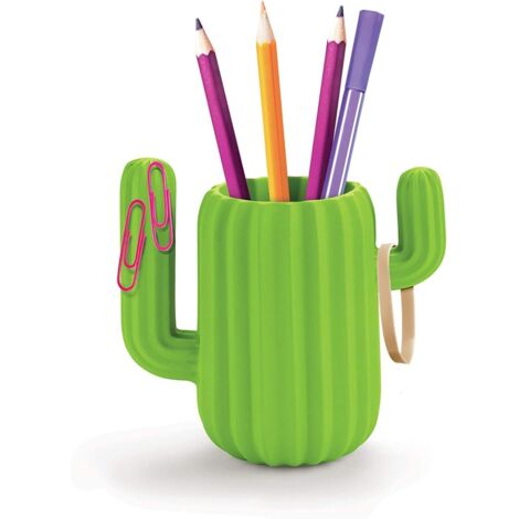 Porte-stylo, boîte de rangement de bureau, cactus vert