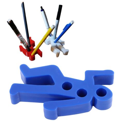 Porte-stylo Crime Scene - Pot à crayons humoristique, décor bureau, cadeau Noël, accessoires bureau bleu, matériau plastique, dimensions 10.3x6.2 cm