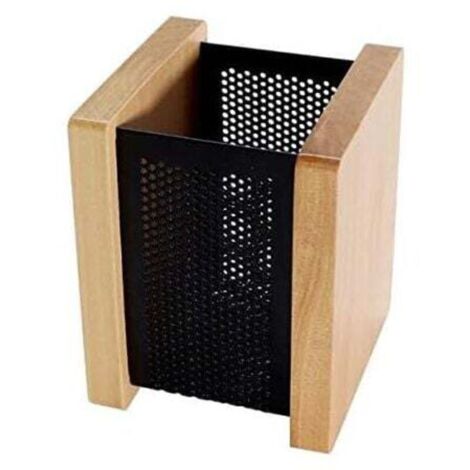Porte-stylo de bureau en bois rétro, boîte de rangement multifonctionnelle en bois, support pour stylos de bureau et d'école