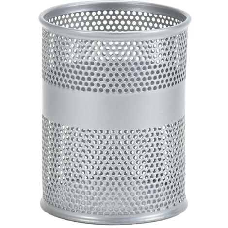 Porte-stylo de bureau en métal - Argent