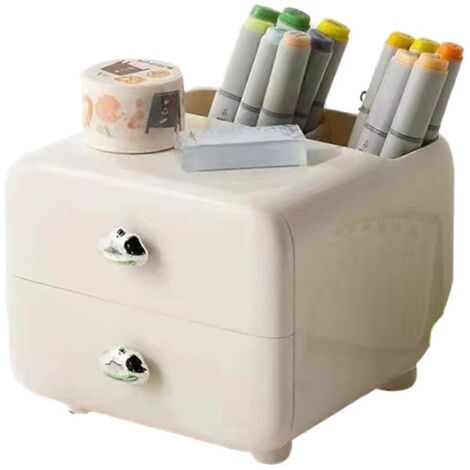 Porte-stylo de bureau multifonctionnel - Porte-crayons grande capacité, A--