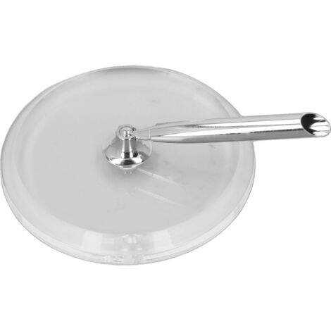 Porte-stylo design classique en acrylique et métal, base ronde argentée pour bureau professionnel - Support compact élégant