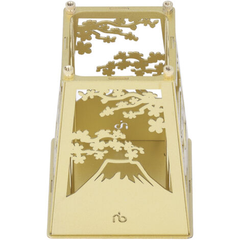 Porte-stylo doré en métal - Montage rapide, finition électrolytique brillante, résistant et durable - Organisation multifonction pour bureau