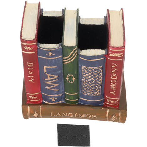 Porte-stylo en forme de livre rétro à 2 compartiments, rangement multifonction pour bureau, maison ou café