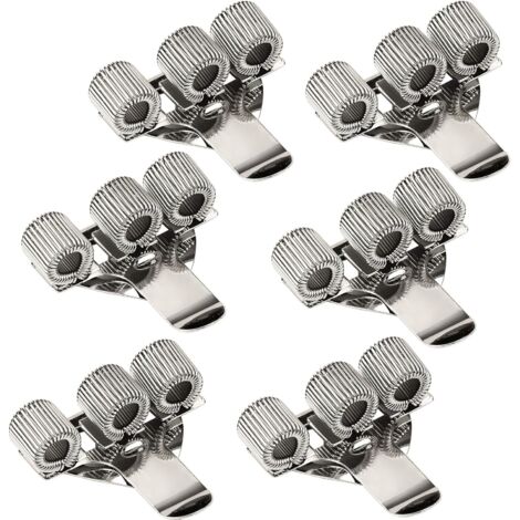 Porte-stylo en métal de qualité supérieure à trois trous avec clip de poche pour bloc-notes et presse-papiers avec ressort adapté à presque toutes les tailles de stylo,Triple trou en métal Pen Holder