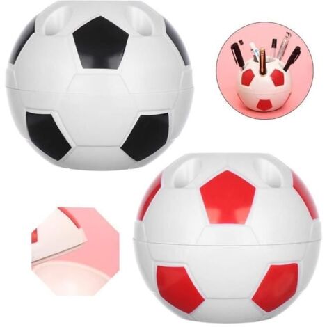 Porte-stylo - Football - Noir/Rouge - Design créatif - Organisateur de bureau - Multifonctionnel