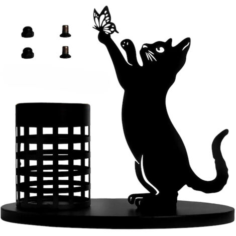 Porte-stylo Métal Noir Design Animal et Décoratif pour Bureau