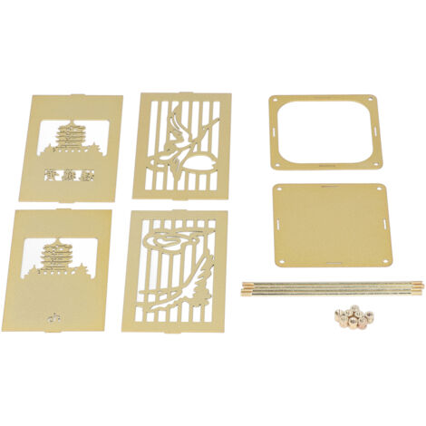Porte-stylo métallique doré, grande capacité, facile à assembler, design cylindrique multifonctionnel pour bureau
