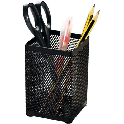 Porte-stylo Pour Bureau, Maille Métallique, Porte-crayon Carré, Organisateur de Bureau Pour Bureau, Maison, école, Noir, 1 Pièce.
