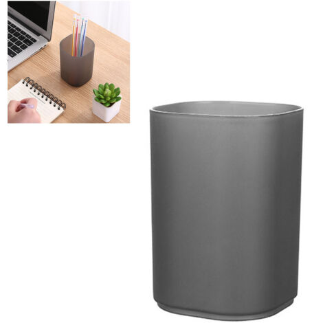 Porte-stylo PP transparent avec finition glacée et multifonction, modèle ergonomique noir, idéal pour bureau, école et rangement gain de place