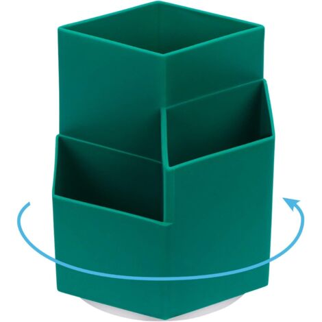 Porte-stylo rotatif avec compartiment (vert),