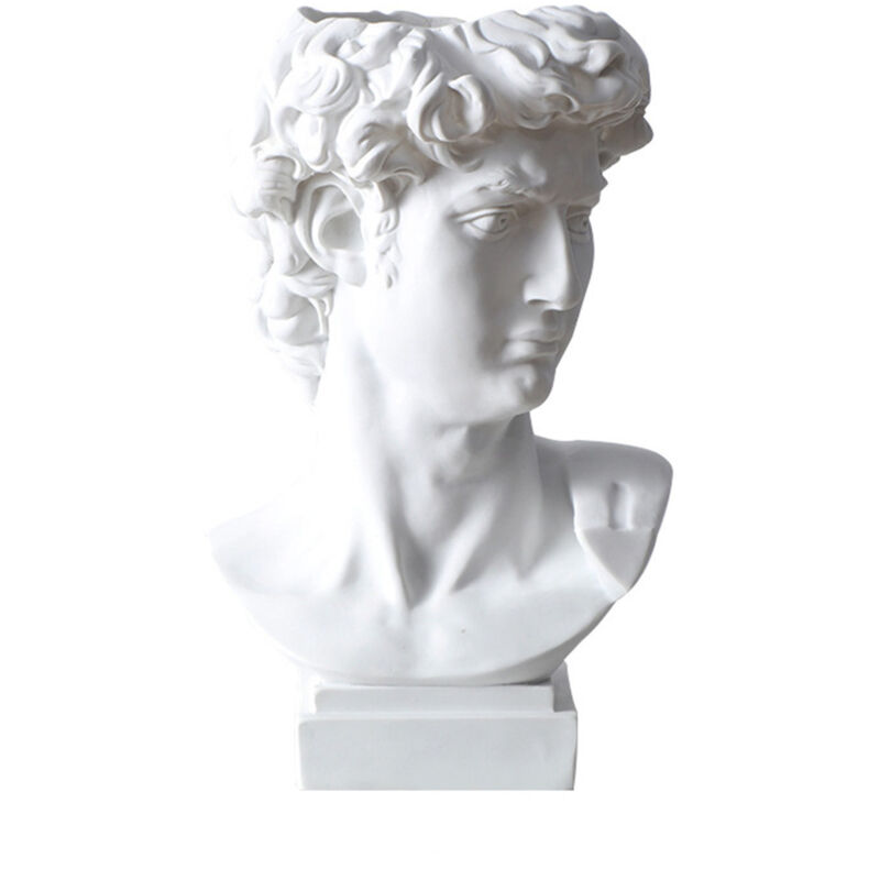 Porte-stylo Sculpture Décoratif, Rangement Élégant pour Bureau ou Chambre, Vase à Pinceaux de Maquillage Artistique