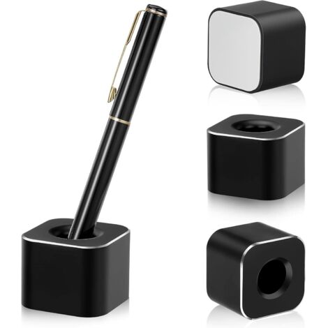 Porte-stylo simple en métal, base carrée, en aluminium, pour bureau, étudiant, étudiant ou enseignant. Porte-brosse à dents, présentoir.