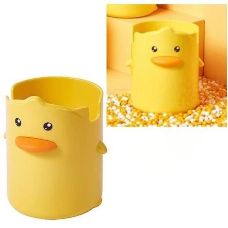 porte-stylo,Pot à Crayon Bureau en Plastique,Créatif canard Porte Stylo De Bureau,Pot a Pinceau de Maquillage,Pour Coiffeuse,Maison