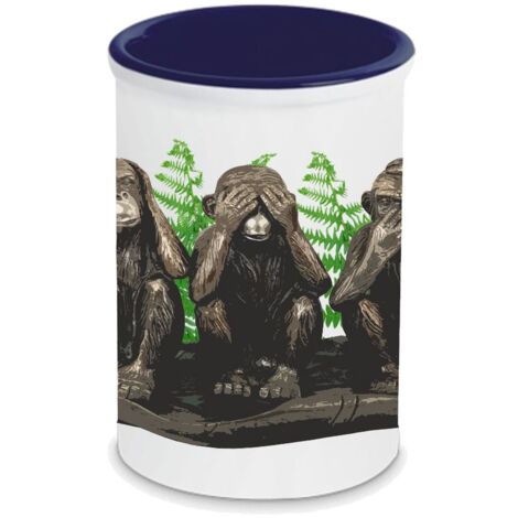 Porte stylos Les 3 Singes en céramique