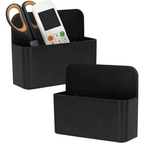 Porte-Stylos Magnétiques Lot de 2 - Noir - Organisateur de Bureau