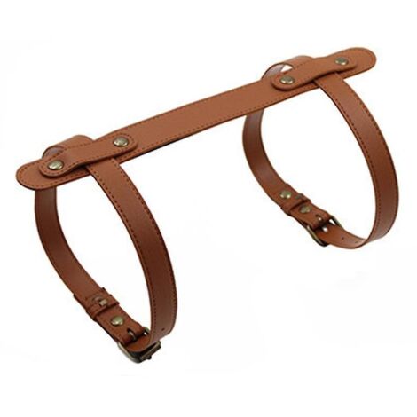 Porte-tapis de yoga avec sangle de transport réglable pour couverture de pique-nique en extérieur (marron)
