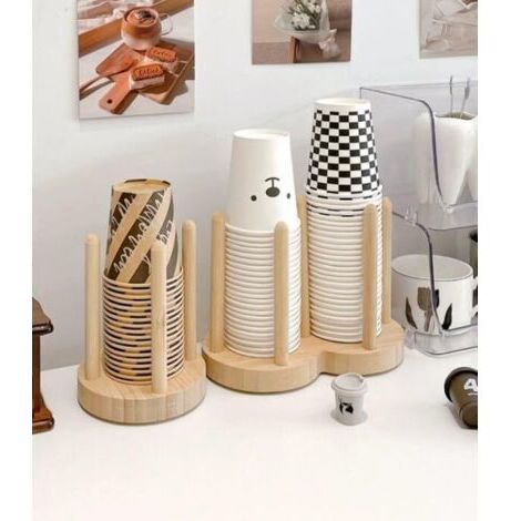 Porte-Tasses en Bois ,pour Tasses à Thé, Café, Facile à Accrocher et Éviter les Collisions pour Tasse Thé