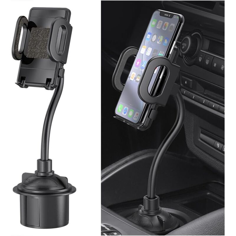 Porte Telephone Gobelet, Universel Porte Ajuster l'angle Support Smartphone Porte Gobelet, Support De Gobelet De Rotation à 360 ° Support De
