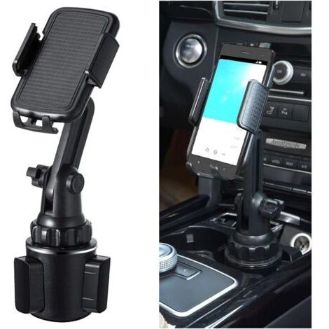 Porte Telephone Gobelet, Universel Porte Ajuster l'angle Support Smartphone Porte Gobelet, Universel Support De Gobelet De Rotation à 360 ° Support Smartphone, Adjustable Voiture Accessories