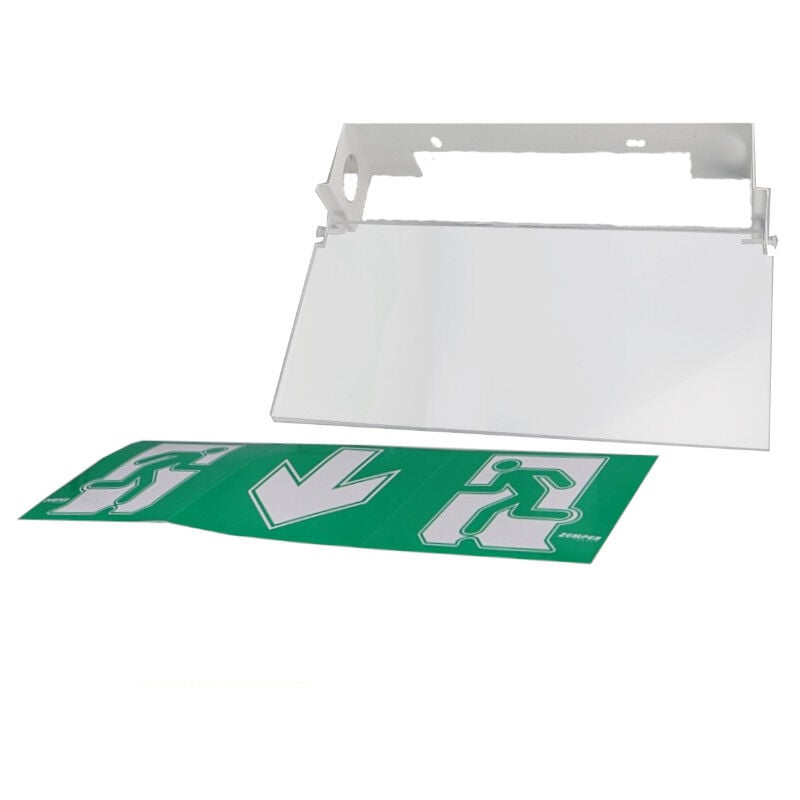 Zemper - Porte étiquette non sérigraphié saillie mural / plafond pour baes